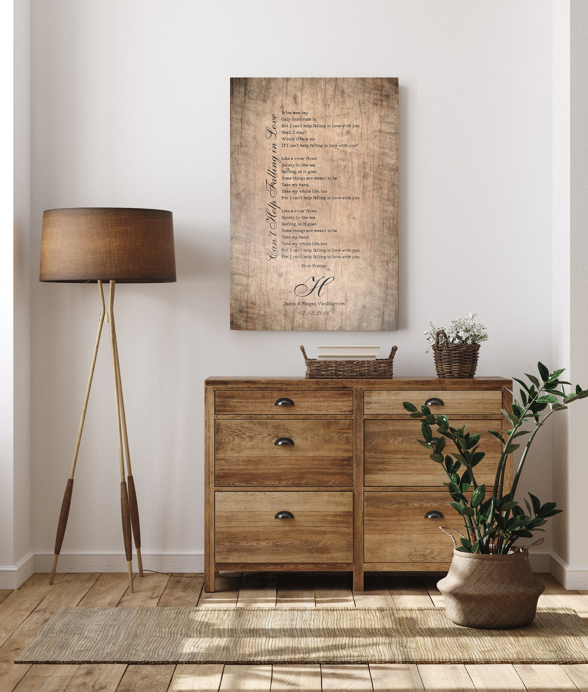 Rustic Farmhouse Wood Song Lyric Sign - HoneycombProverbs - Signs - 5 year anniversary gifts
