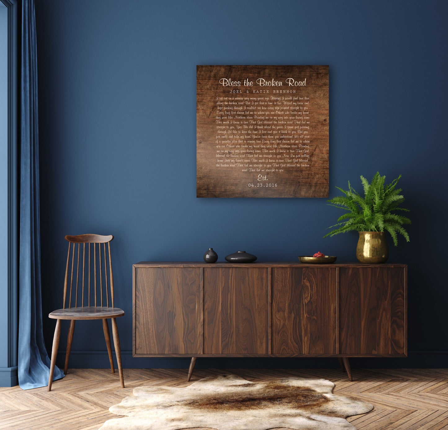 Wedding Song Lyric Sign on Wood - HoneycombProverbs - Signs - 5 year anniversary gifts