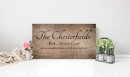 Wooden Family Name Sign with Scripture - HoneycombProverbs - Signs - Christian Wall Art