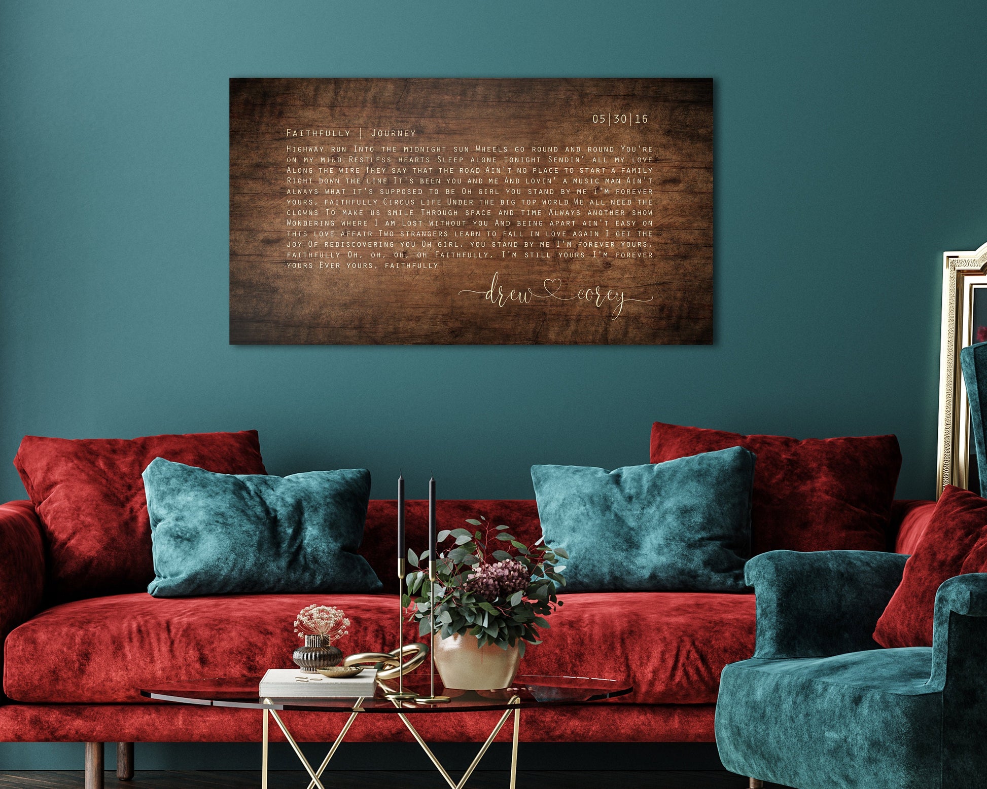 Orator Farmhouse Song Lyric Sign - HoneycombProverbs - Signs - Modern Lyrics Wall Decor