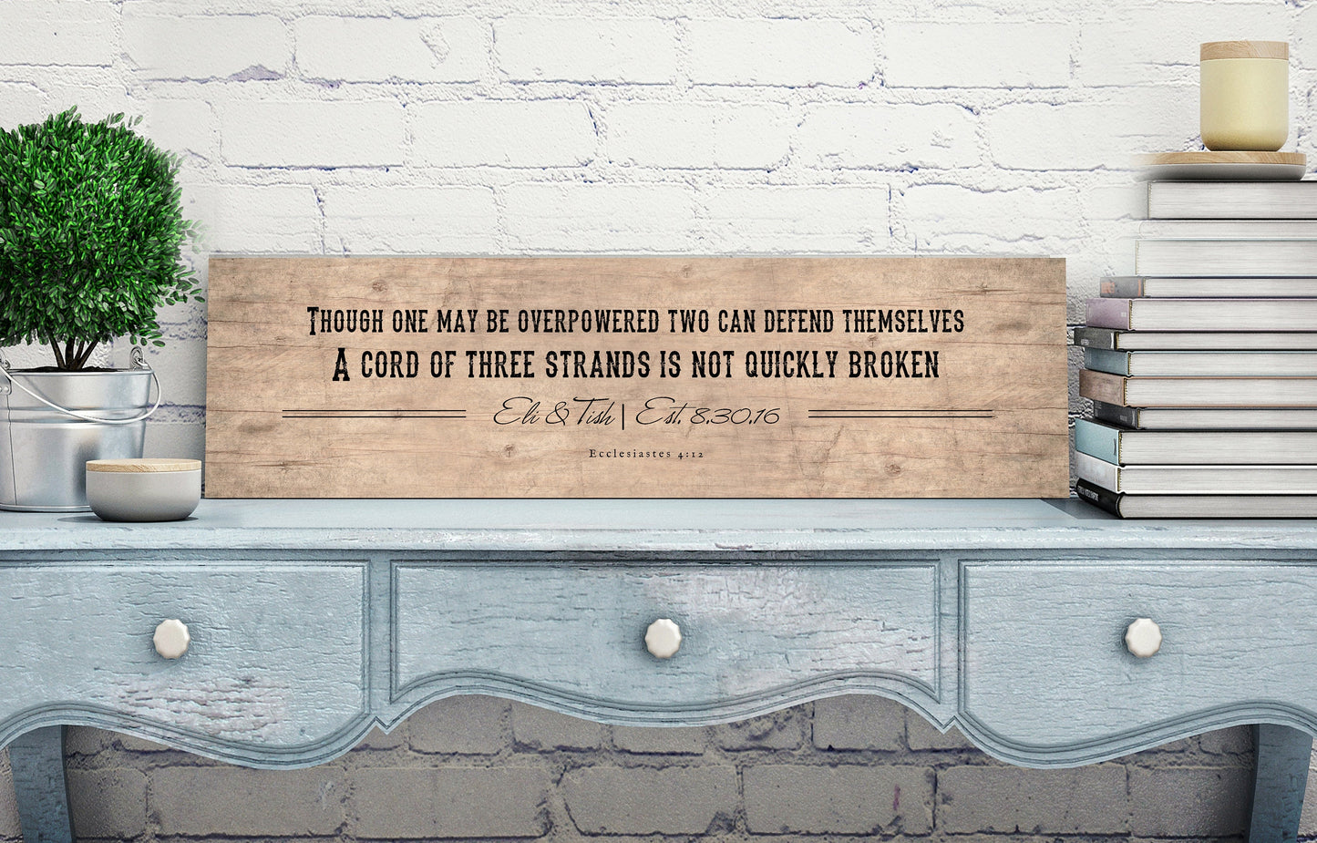 Rustic Christian Personalized Sign on Wood - HoneycombProverbs - Signs - Christian Wall Art