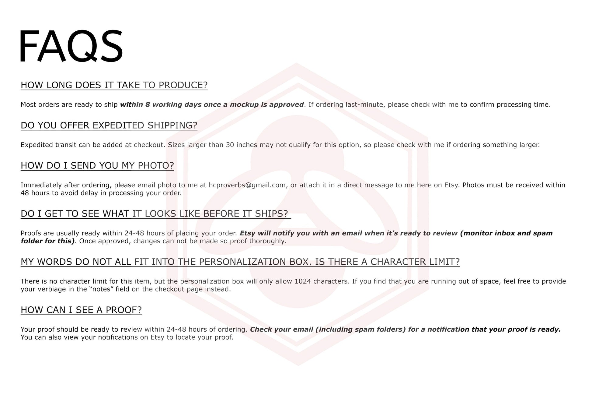 faqs for personalized song lyric signs by HoneycombProverbs