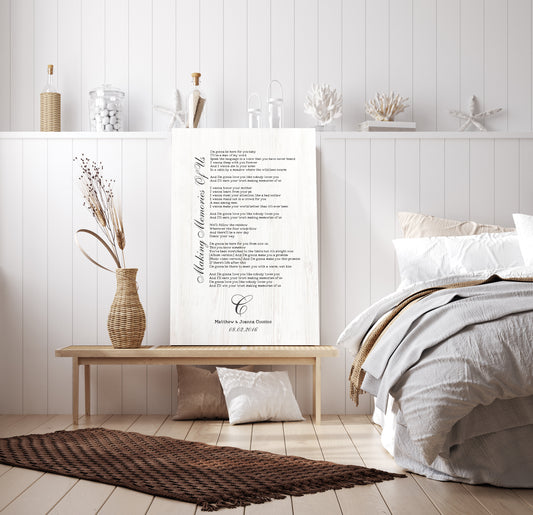Rustic Farmhouse Wood Song Lyric Sign - HoneycombProverbs - Signs - 5 year anniversary gifts
