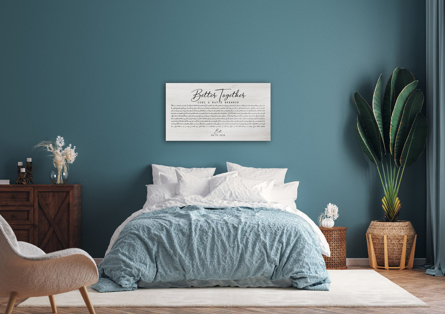 Farmouse Rustic Custom Song Lyric Sign - HoneycombProverbs - Signs - 5 year anniversary gifts