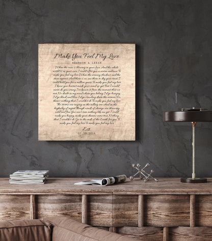 Personalized Rustic Lyric Sign on Wood - HoneycombProverbs - Signs - 5 year anniversary gifts