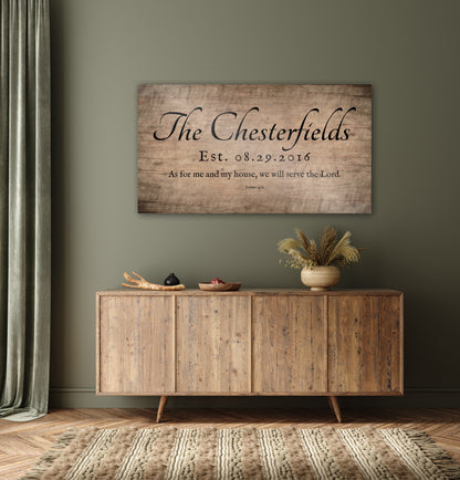 Wooden Family Name Sign with Scripture - HoneycombProverbs - Signs - Christian Wall Art