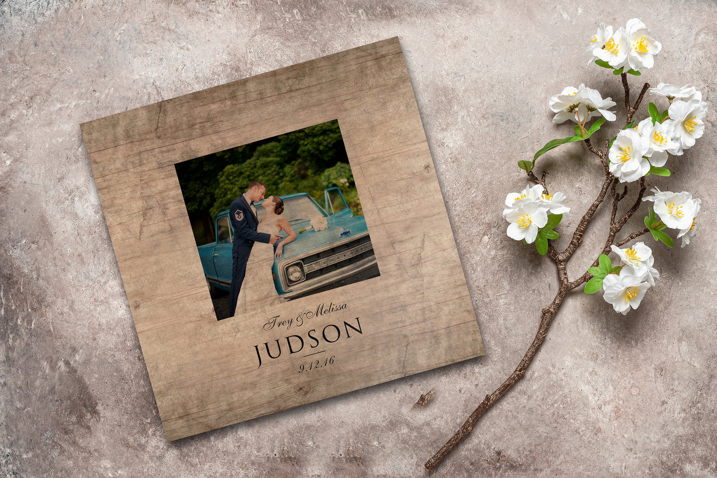 Farmhouse Rustic Photo on Wood - HoneycombProverbs - Wall Hangings - Photo Plaques