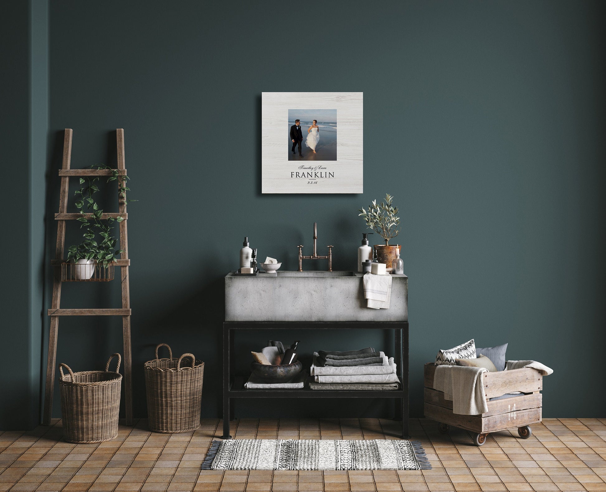 Photo on Wood 5th Anniversary Personalized Keepsake - HoneycombProverbs - Wall Hangings - 5 year anniversary gifts