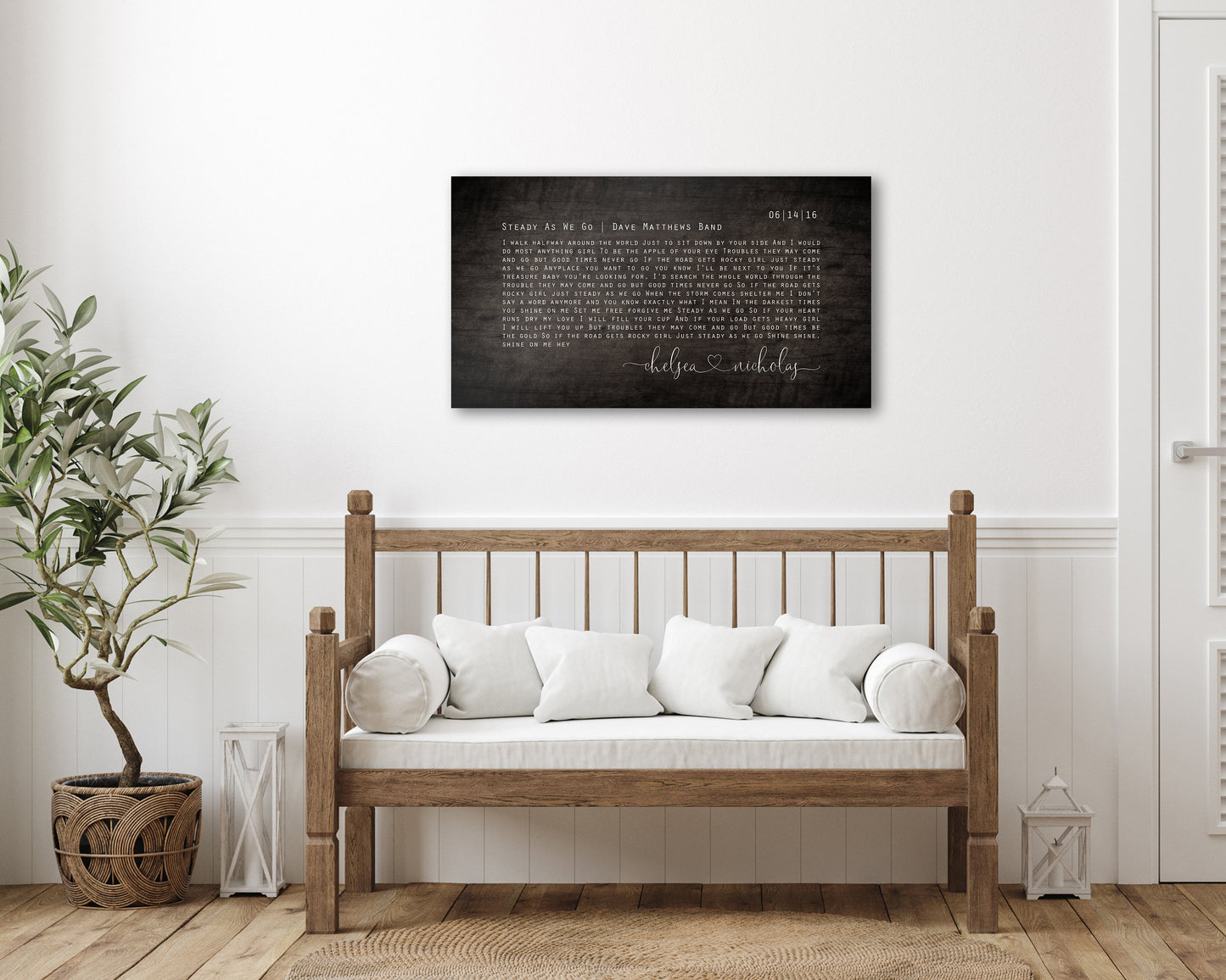 Rustic Orator Wood Song Lyric Sign - HoneycombProverbs - Signs - 5 year anniversary gifts