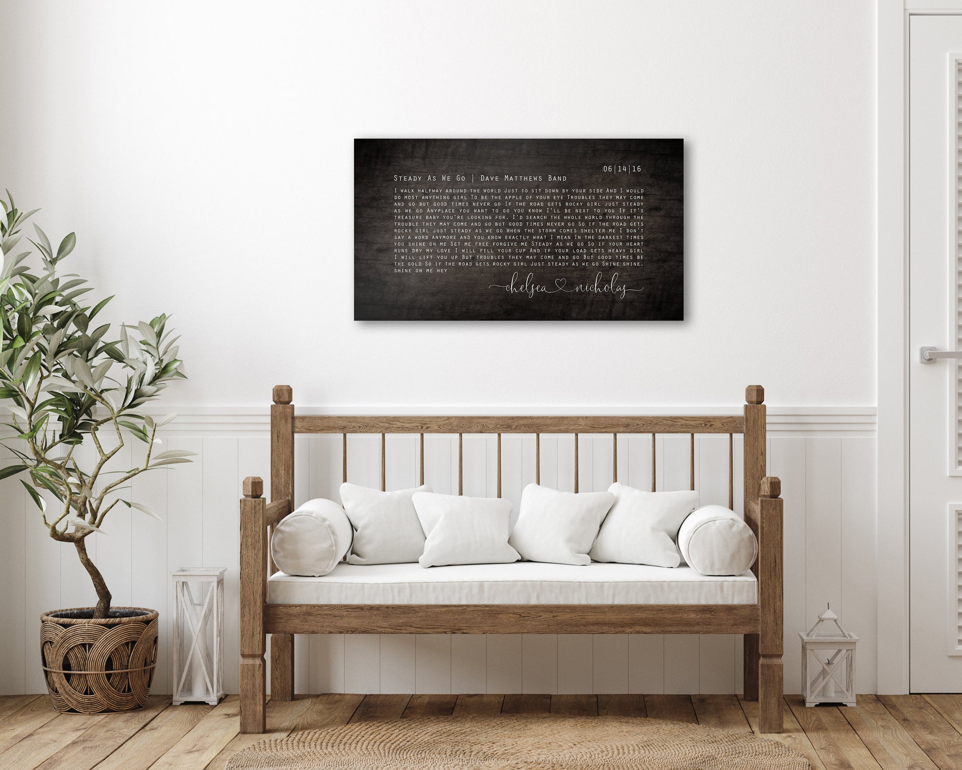 Rustic Orator Wood Song Lyric Sign - HoneycombProverbs - Signs - 5 year anniversary gifts