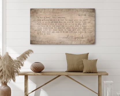 Farmhouse Rustic Song Lyric Sign - HoneycombProverbs - Signs - 5 year anniversary gifts