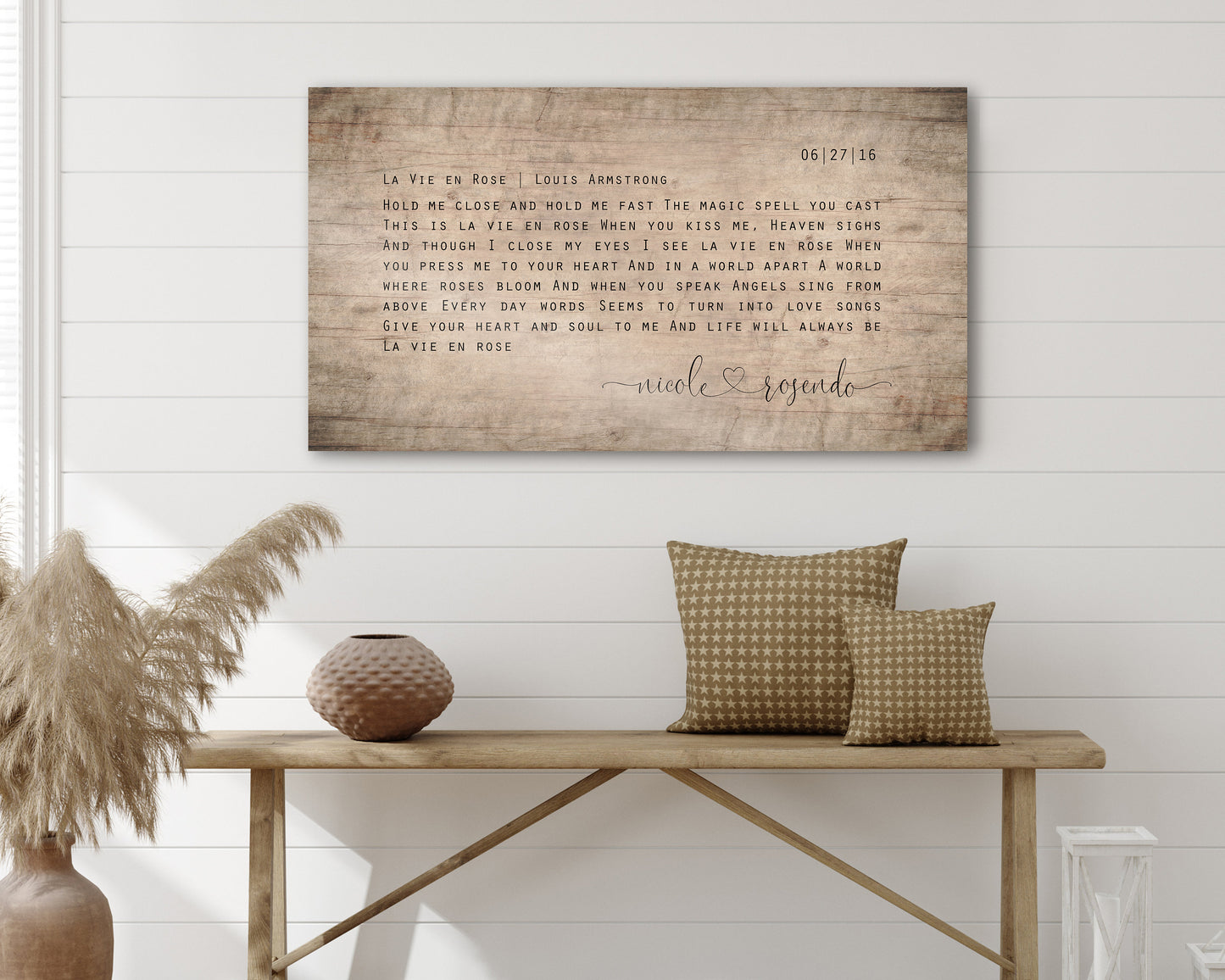 Rustic Orator Wood Song Lyric Sign - HoneycombProverbs - Signs - Rustic Lyrics Wall Decor