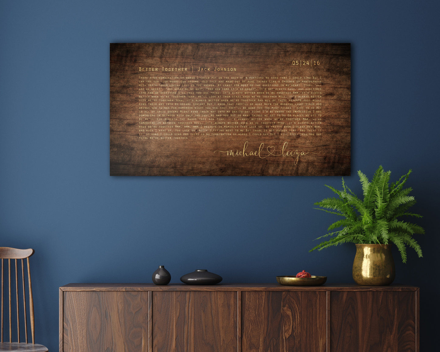 Orator Farmhouse Song Lyric Sign - HoneycombProverbs - Signs - Modern Lyrics Wall Decor