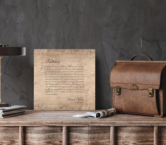 Birch Wood Song Lyric Gift - HoneycombProverbs - Signs - Vintage Lyrics Wall Art