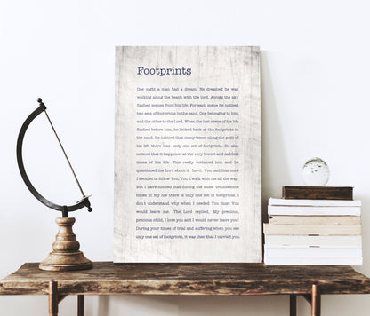 Rustic Farmhouse Footprints Wall Art - HoneycombProverbs - Signs - Christian Wall Art