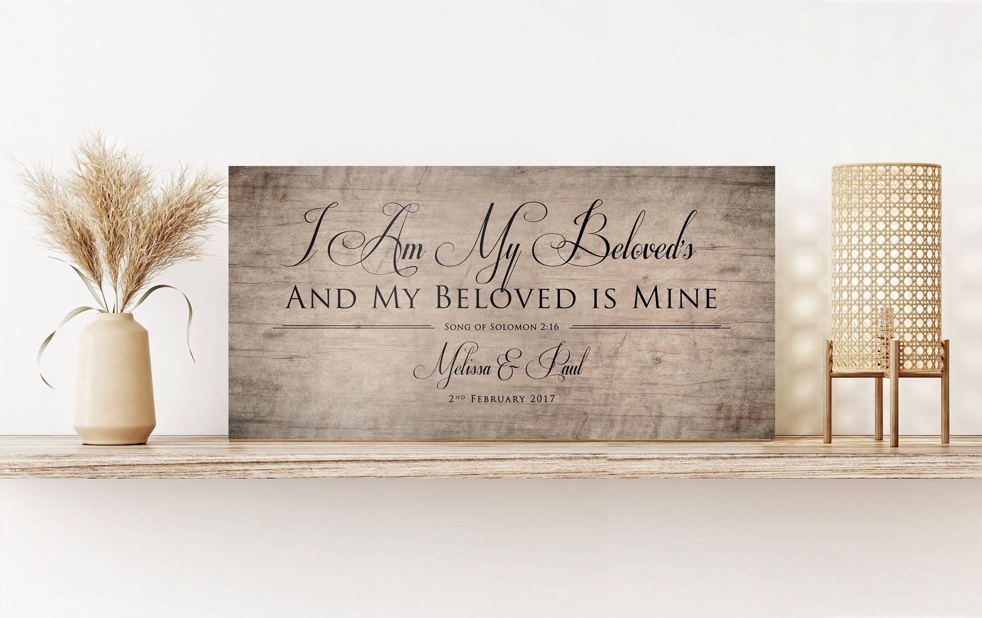 Wood Anniversary Keepsake, I am my Beloved's - HoneycombProverbs - Signs - Christian Wall Art