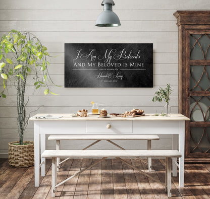 Wood Anniversary Keepsake, I am my Beloved's - HoneycombProverbs - Signs - Christian Wall Art