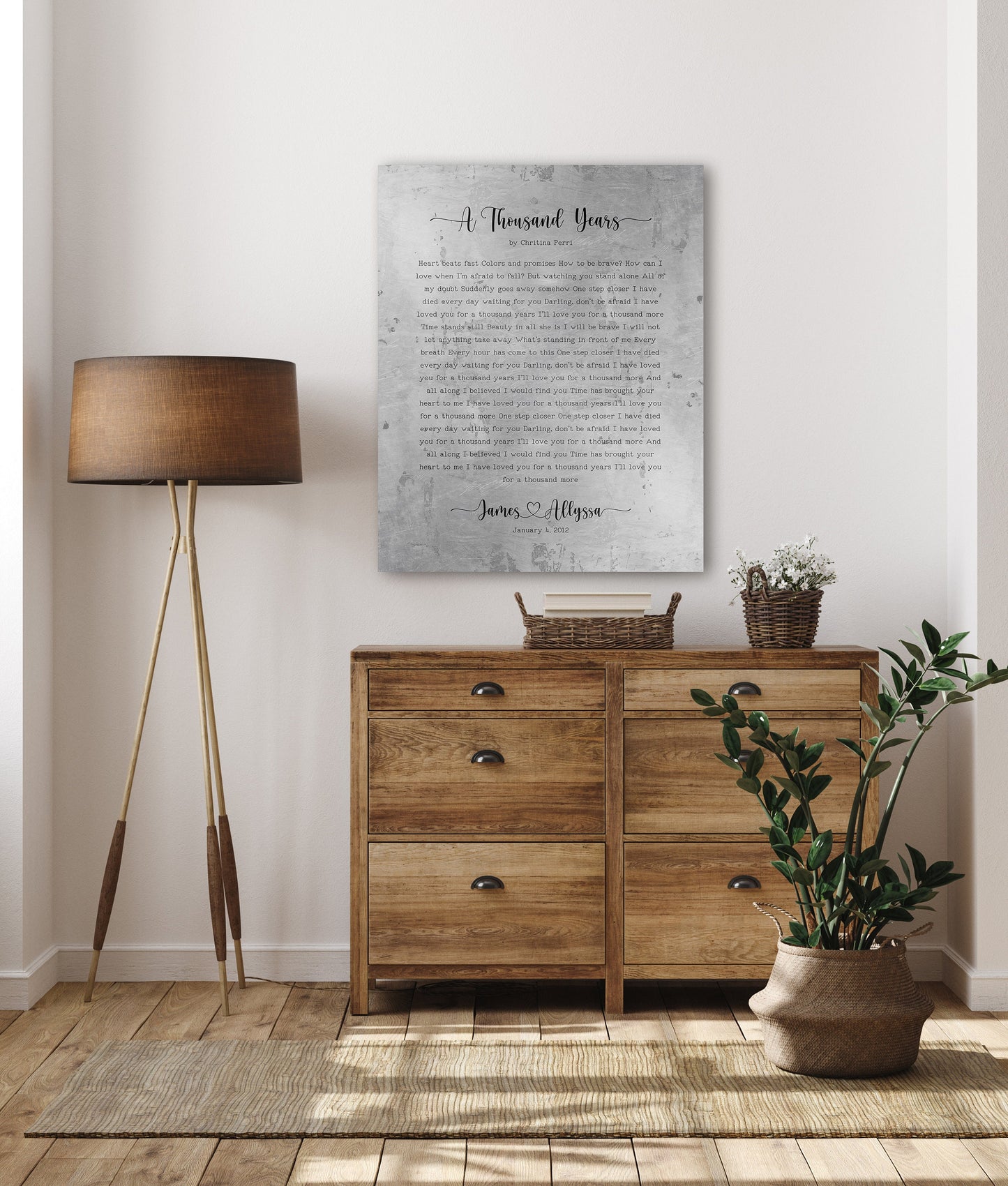 Rustic Hearts Sign Our First Dance on Tin - HoneycombProverbs - Signs - Vintage Lyrics Wall Art