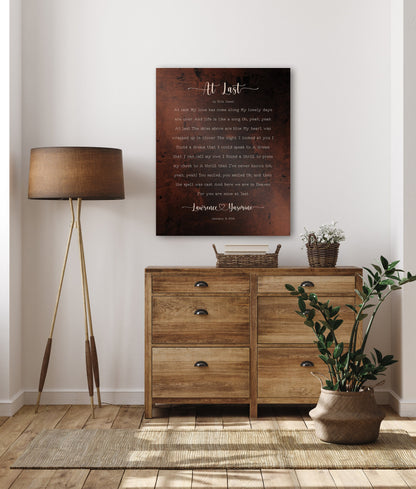 Our 1st Dance Bronze Anniversary Song Lyric Sign, personalization detail, 8th anniversary bronze