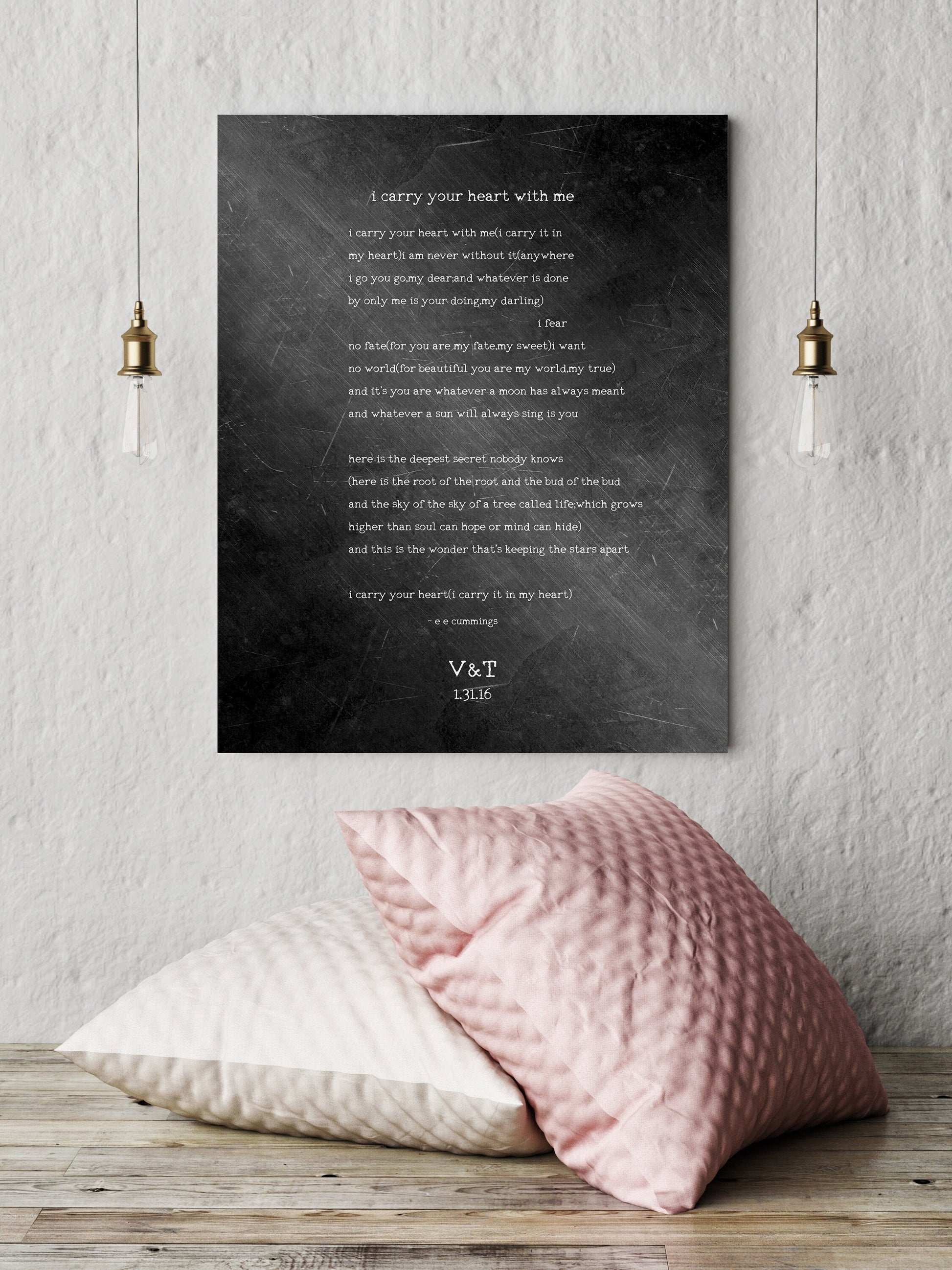 6th Anniversary Keepsake I Carry Your Heart with Me - HoneycombProverbs - Signs - 