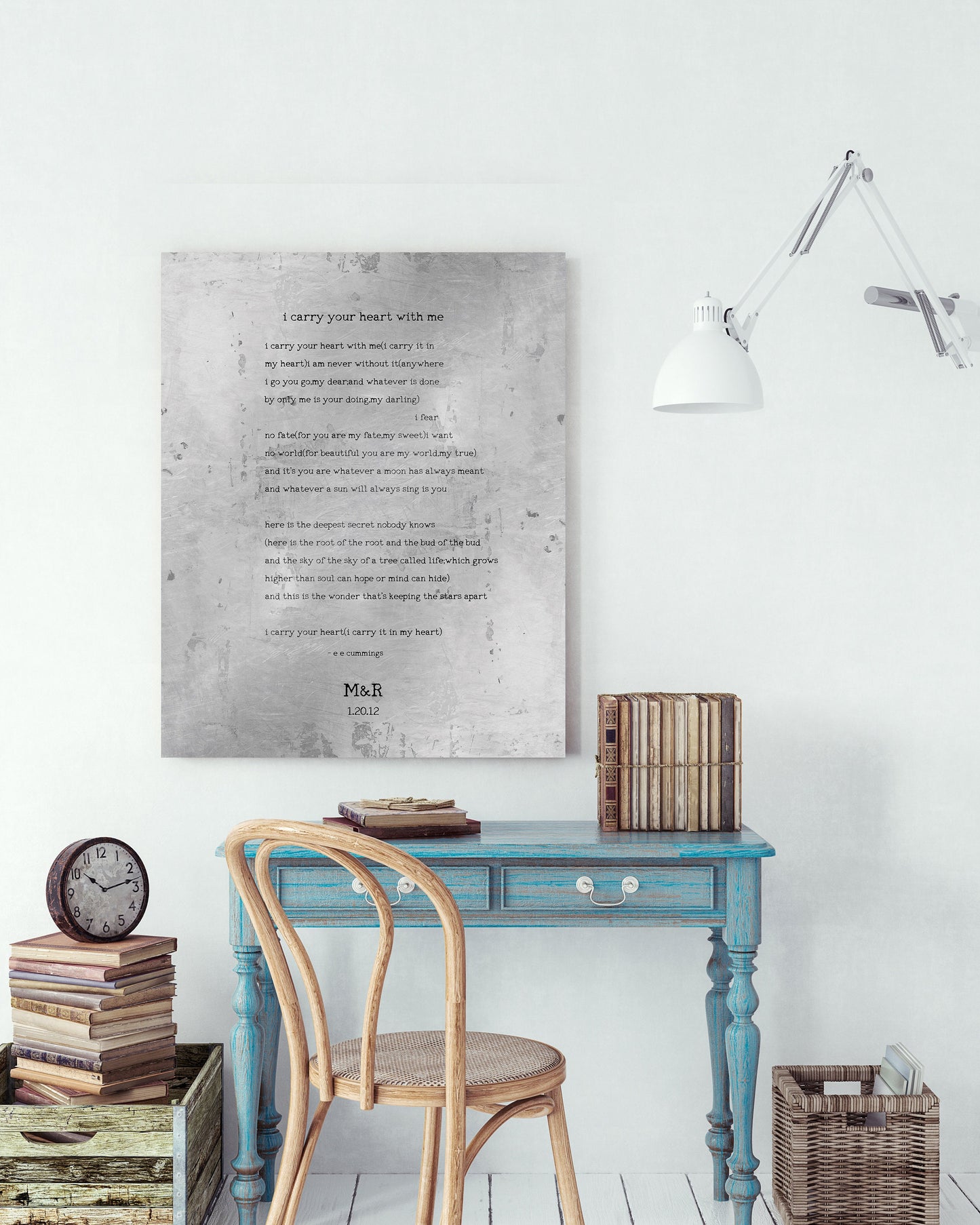 I Carry Your Heart with Me, 10 Year Anniversary Gift for Him - HoneycombProverbs - Signs - Tin Anniversary Gifts