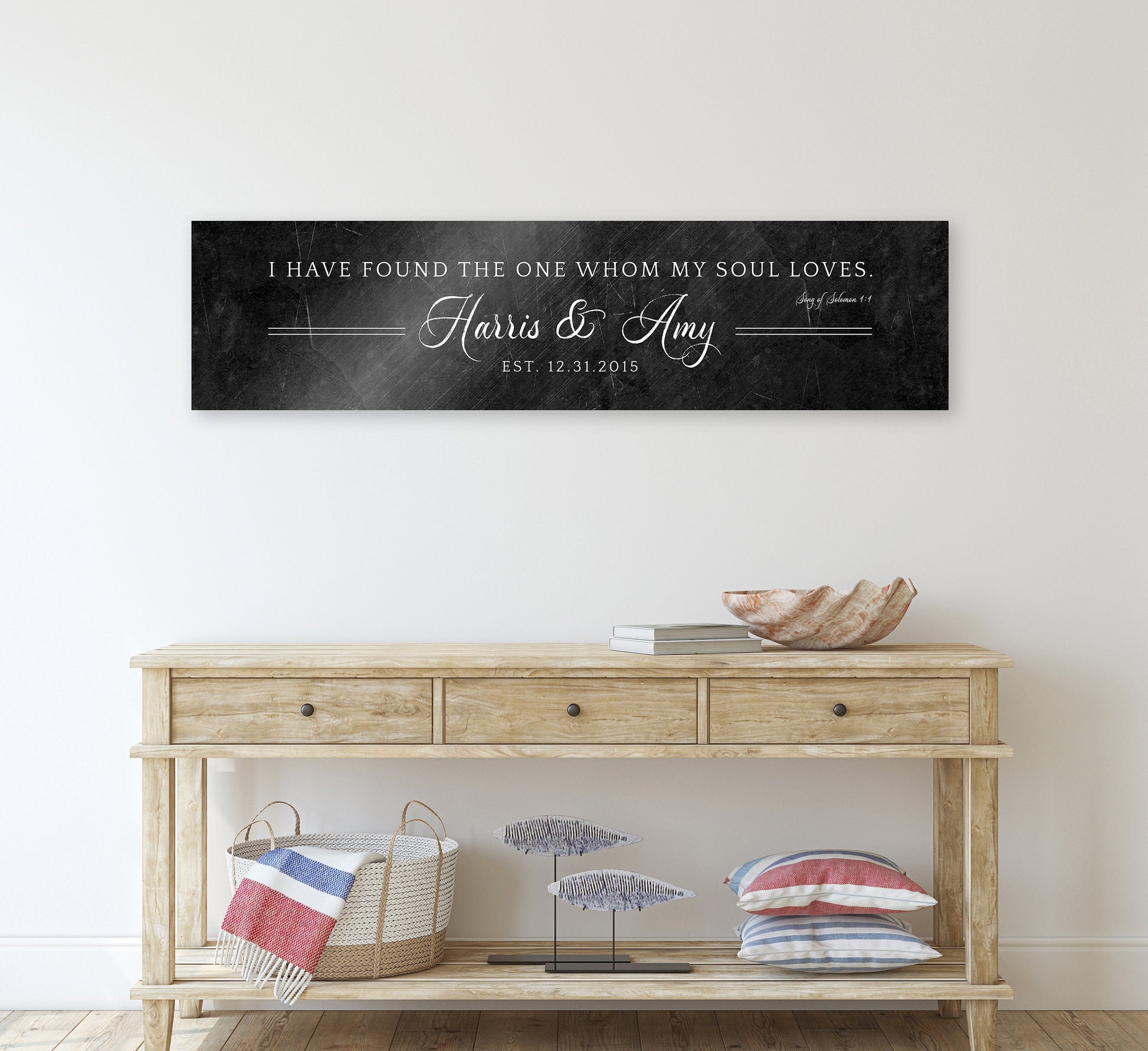 Solomon 3:4 Personalized 6th Anniversary Keepsake - HoneycombProverbs - Signs - Iron Anniversary Gifts