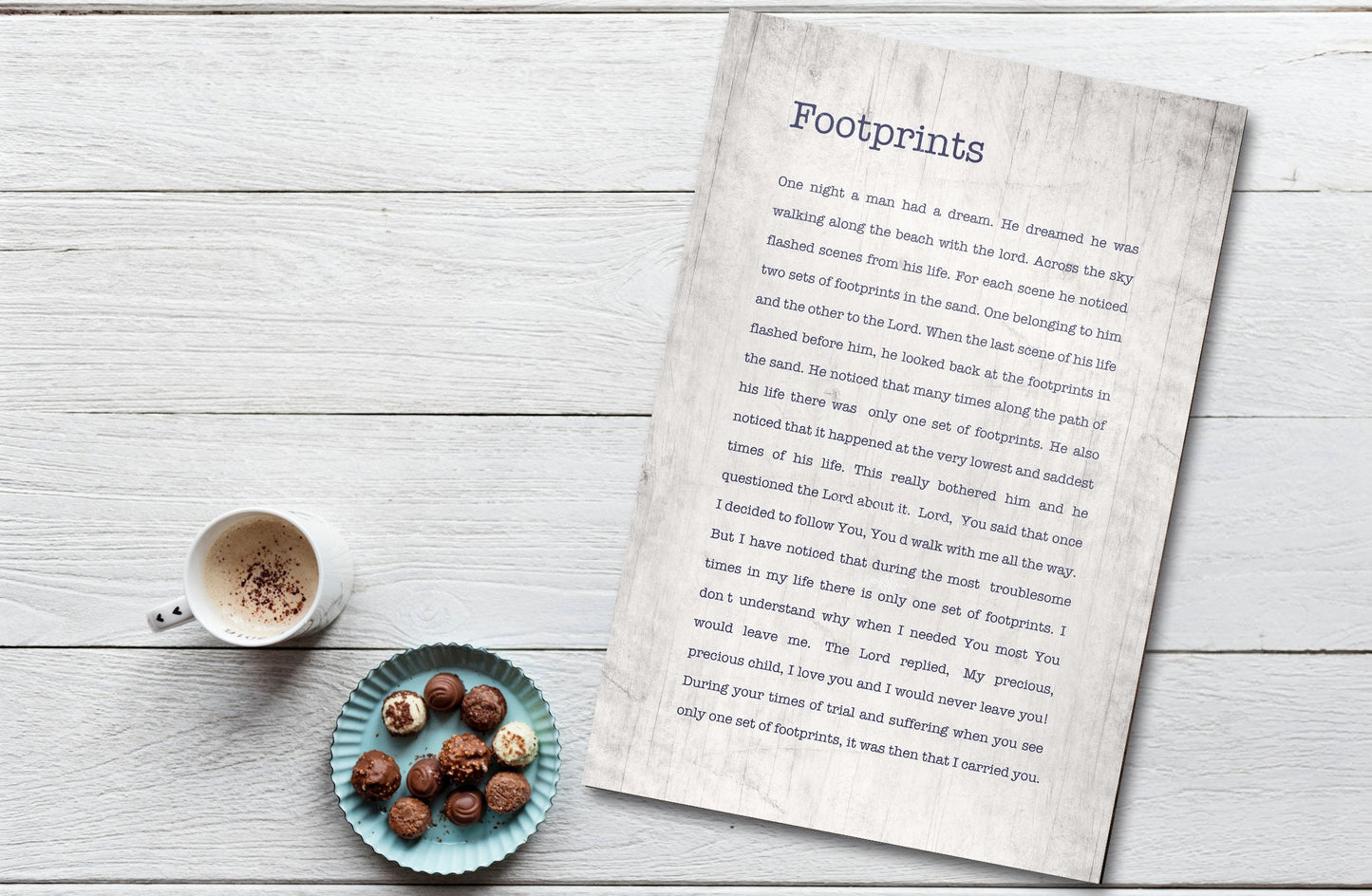 Rustic Farmhouse Footprints Wall Art - HoneycombProverbs - Signs - Christian Wall Art