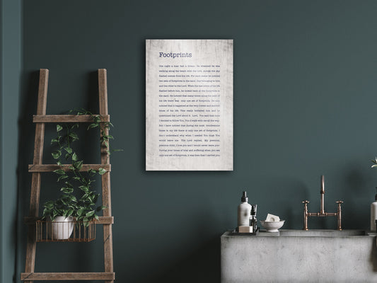 Rustic Farmhouse Footprints Wall Art - HoneycombProverbs - Signs - Christian Wall Art