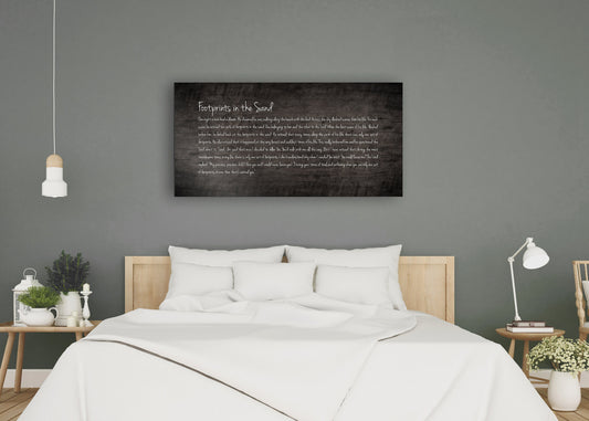 Footprints in the Sand Sign Footprints poem - HoneycombProverbs - Signs - Christian Wall Art