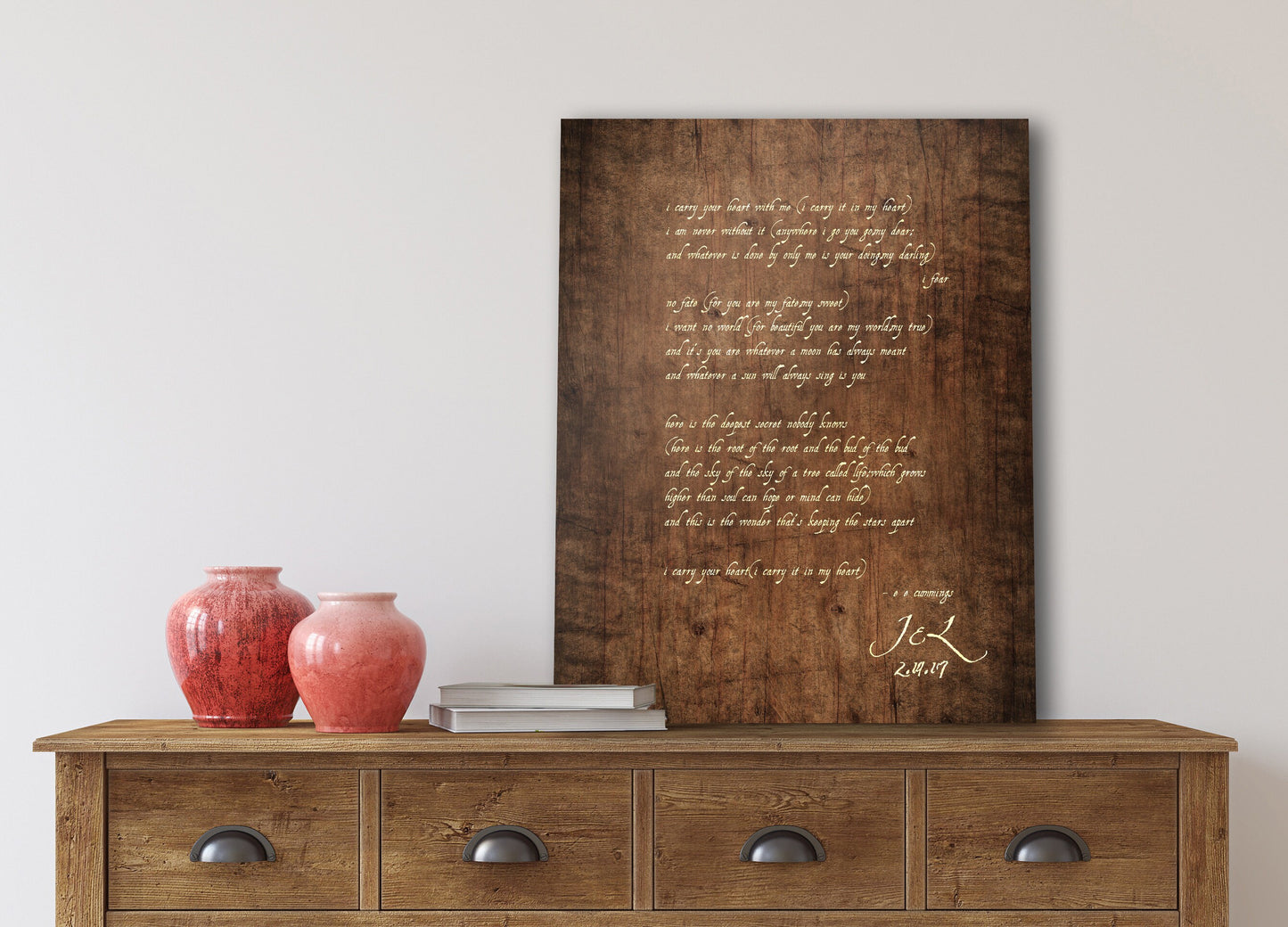 E.E. Cummings Poem Personalized on Wood - HoneycombProverbs - Signs - 5 year anniversary gifts