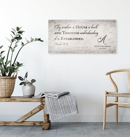 Proverbs 24:3 Christian Family Sign - HoneycombProverbs - Signs - Christian Wall Art