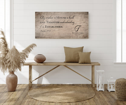 Proverbs 24:3 Christian Family Sign - HoneycombProverbs - Signs - Christian Wall Art