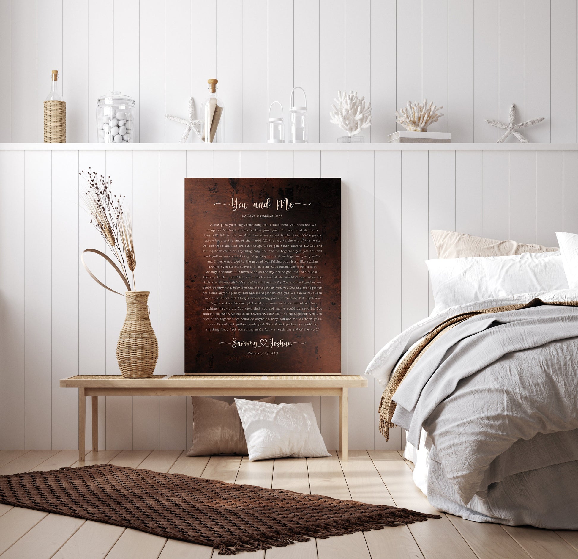 Our 1st Dance Bronze Anniversary Song Lyric Sign - HoneycombProverbs - Signs - Vintage Lyrics Wall Art