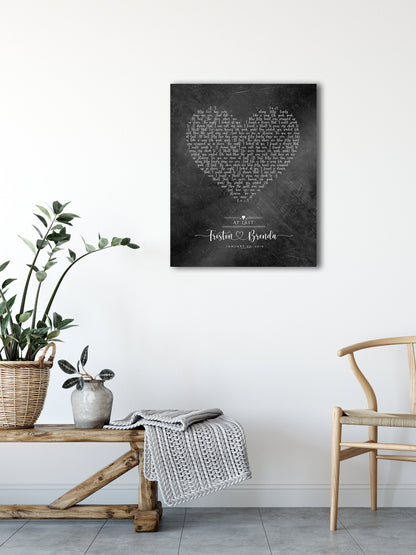 6 Year Anniversary Gift for Him, Song lyric sign - HoneycombProverbs - Signs - Iron Anniversary Gifts