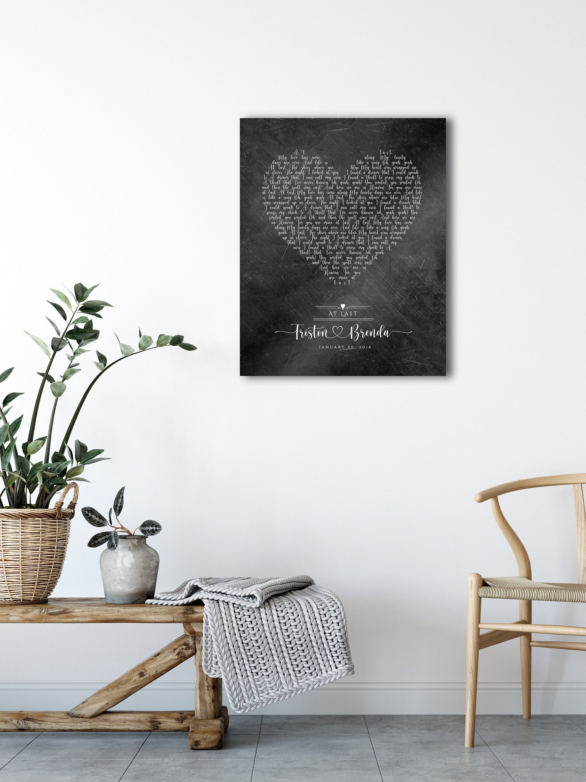 6 Year Anniversary Gift for Him, Song lyric sign - HoneycombProverbs - Signs - Iron Anniversary Gifts