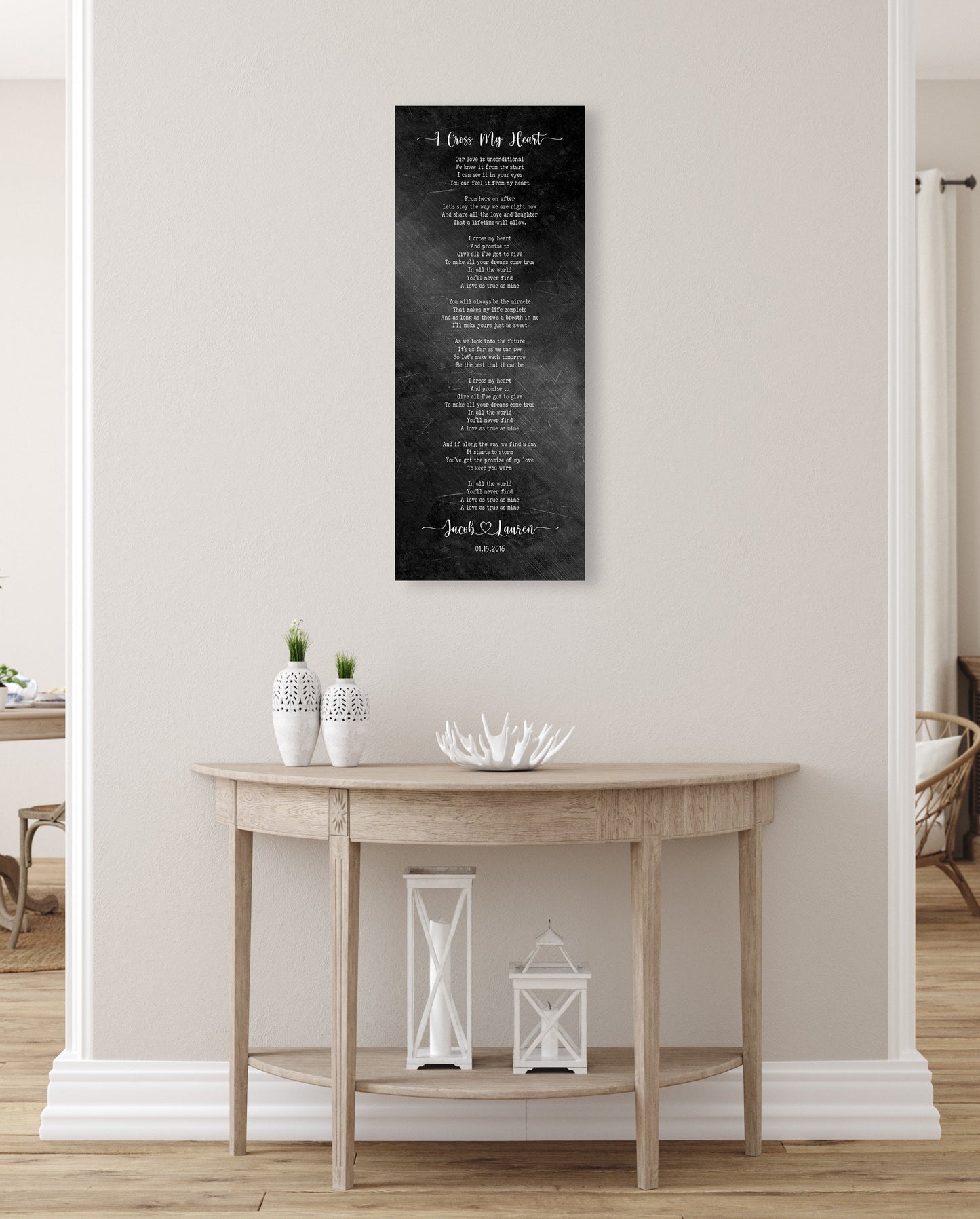 6th Anniversary Personalized Song Lyric Sign - HoneycombProverbs - Signs - Iron Anniversary Gifts