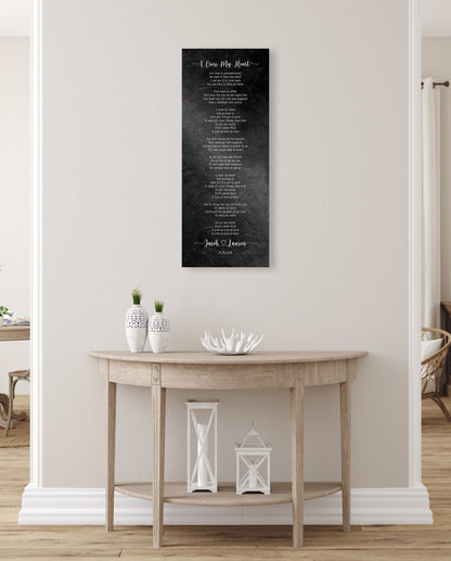 6th Anniversary Personalized Song Lyric Sign - HoneycombProverbs - Signs - Iron Anniversary Gifts