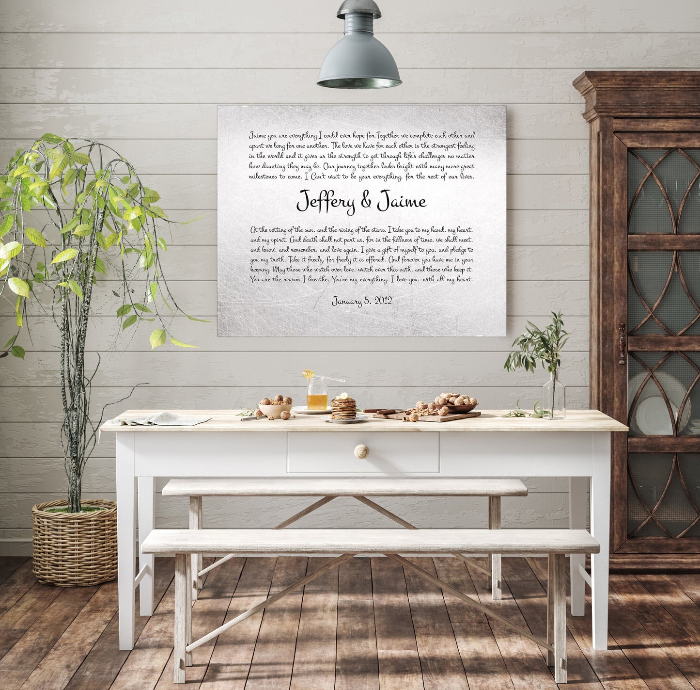 Wedding Vows on Tin, Wedding Vow Sign - HoneycombProverbs - Signs - Tin and Aluminum Gifts