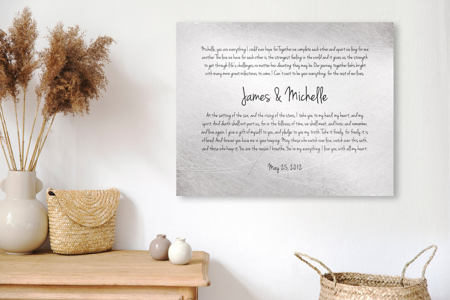 Wedding Vows on Tin, Wedding Vow Sign - HoneycombProverbs - Signs - Tin and Aluminum Gifts
