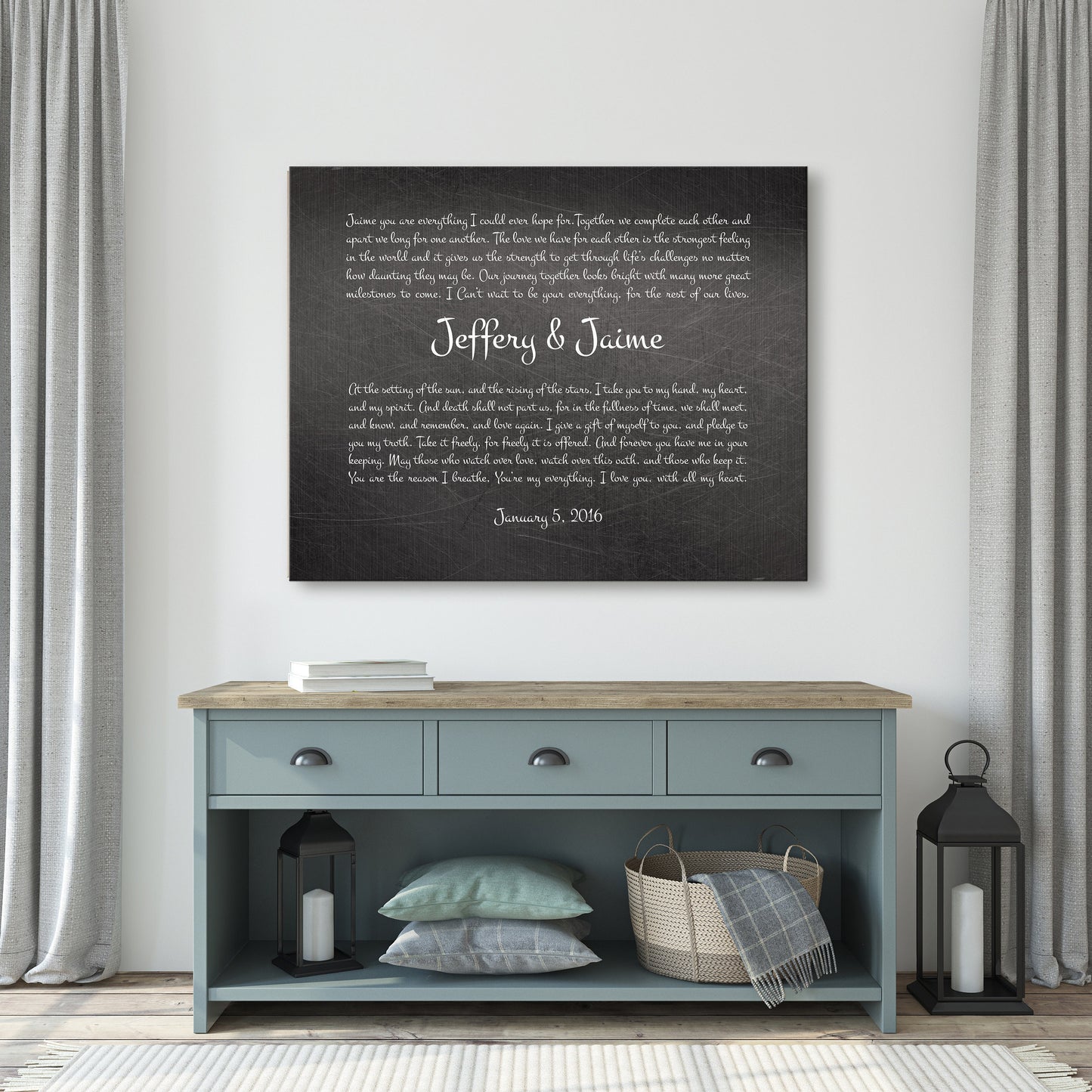 Custom Iron Veneer Wedding Vow Sign - HoneycombProverbs - Signs - Iron Anniversary Gifts