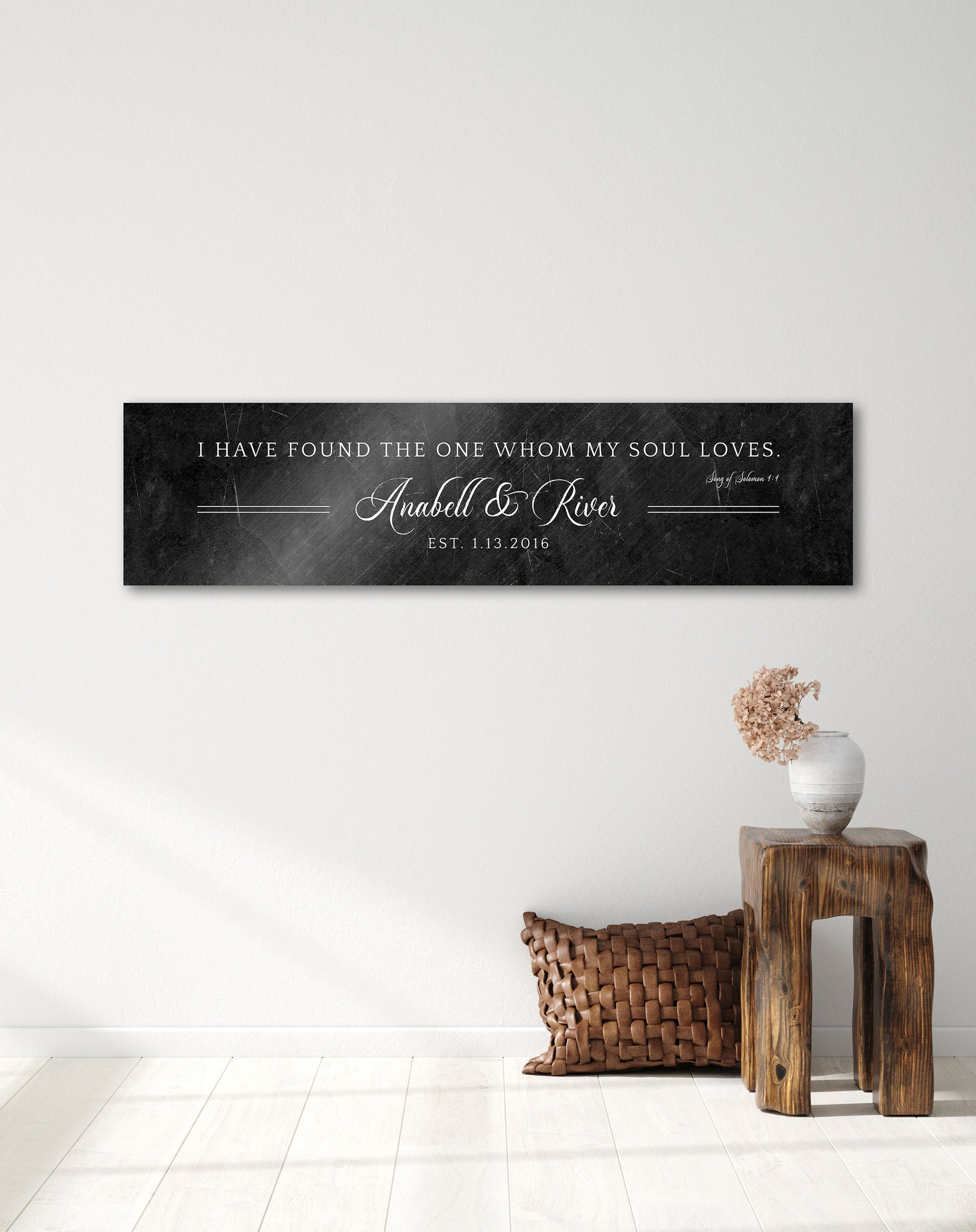 Solomon 3:4 Personalized 6th Anniversary Keepsake - HoneycombProverbs - Signs - Iron Anniversary Gifts