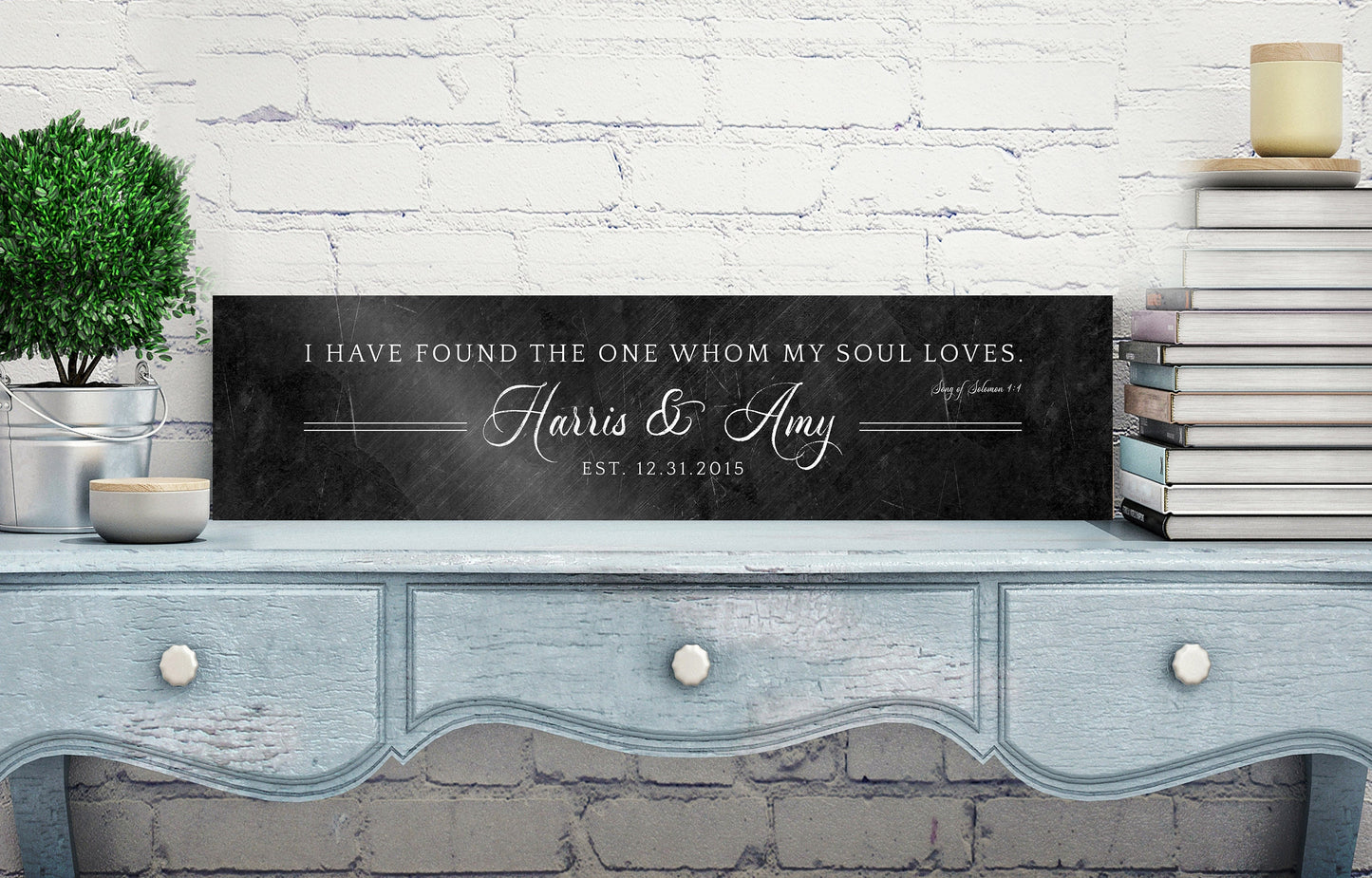 Solomon 3:4 Personalized 6th Anniversary Keepsake - HoneycombProverbs - Signs - Iron Anniversary Gifts