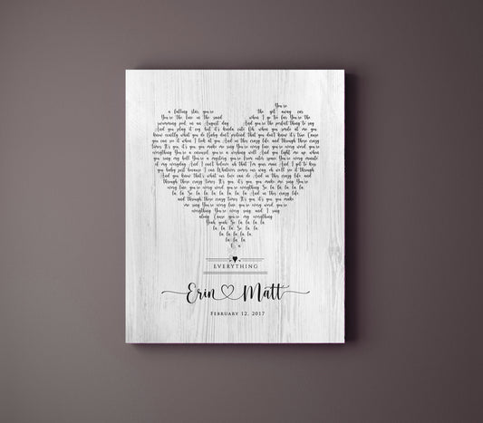Song of My Heart Song Lyrics on Wood - HoneycombProverbs - Signs - 5 year anniversary gifts