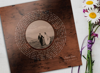 Personalized Mother of Groom Gift: Song Lyrics Photo Plaque - HoneycombProverbs - Signs - Record Album Lyrics Art