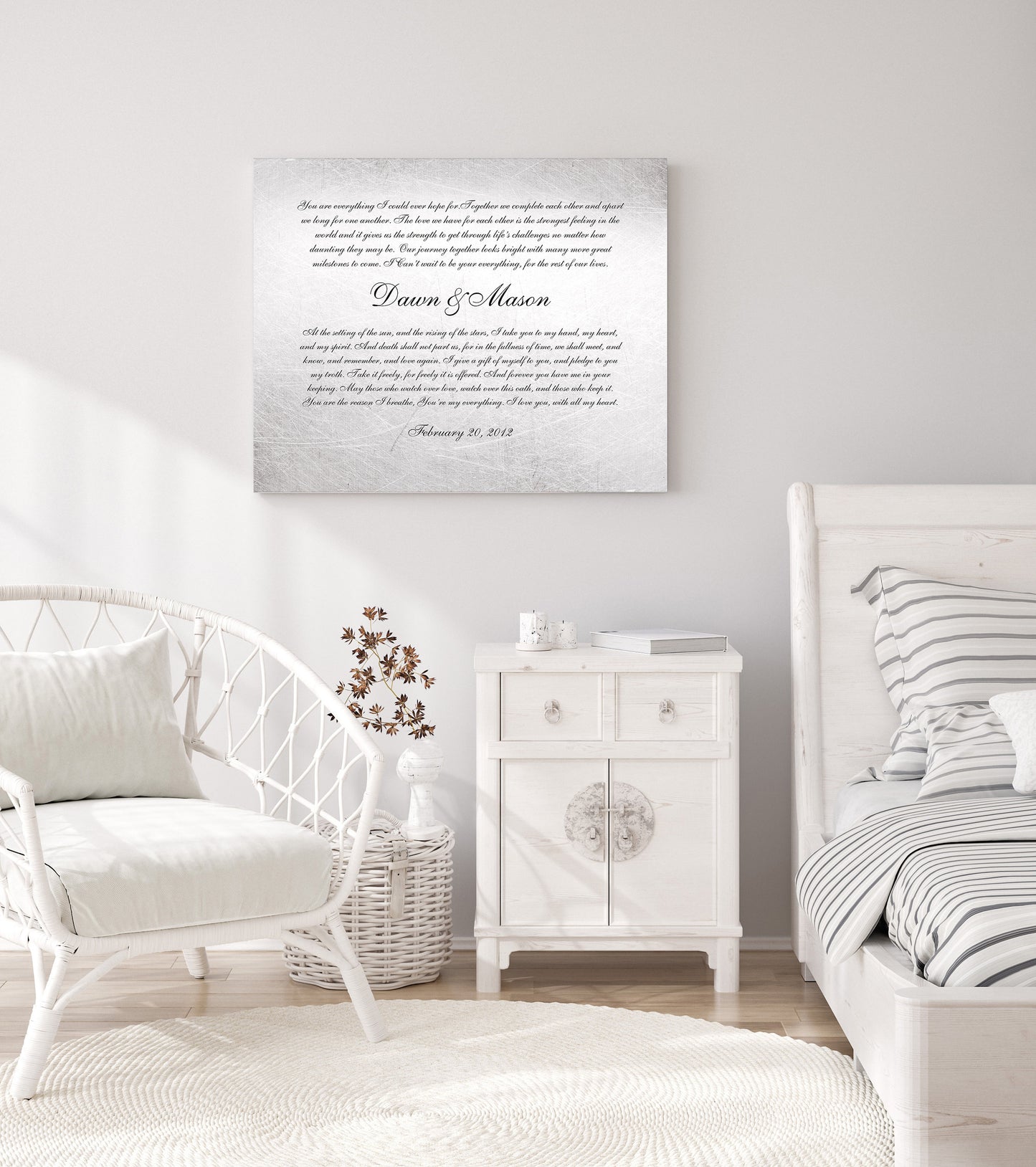 Wedding Vows on Tin, Wedding Vow Sign - HoneycombProverbs - Signs - Tin and Aluminum Gifts