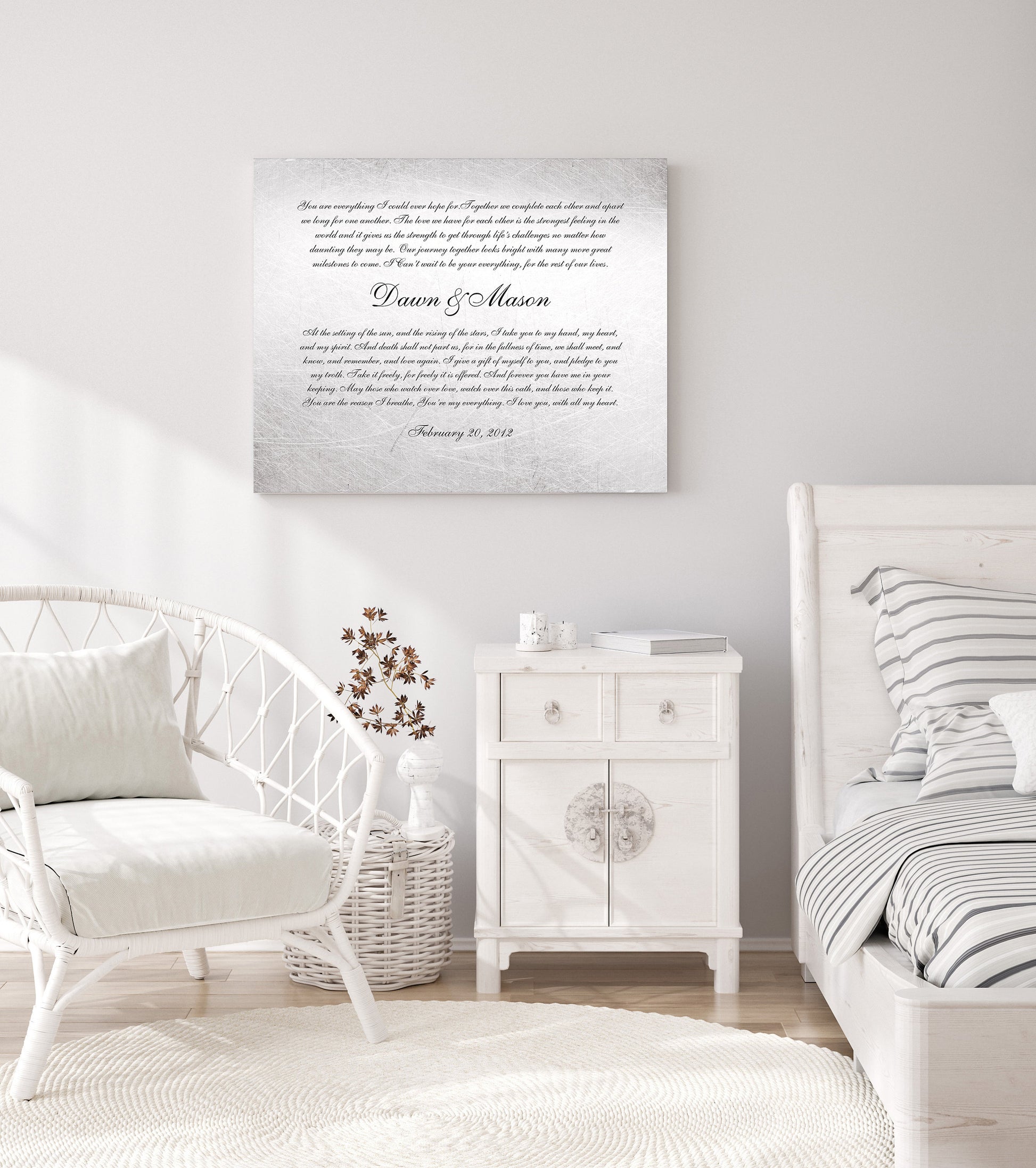 Wedding Vows on Tin, Wedding Vow Sign - HoneycombProverbs - Signs - Tin and Aluminum Gifts
