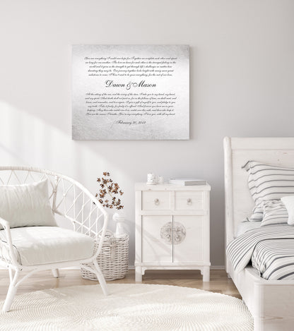 Wedding Vows on Tin, Wedding Vow Sign - HoneycombProverbs - Signs - Tin and Aluminum Gifts