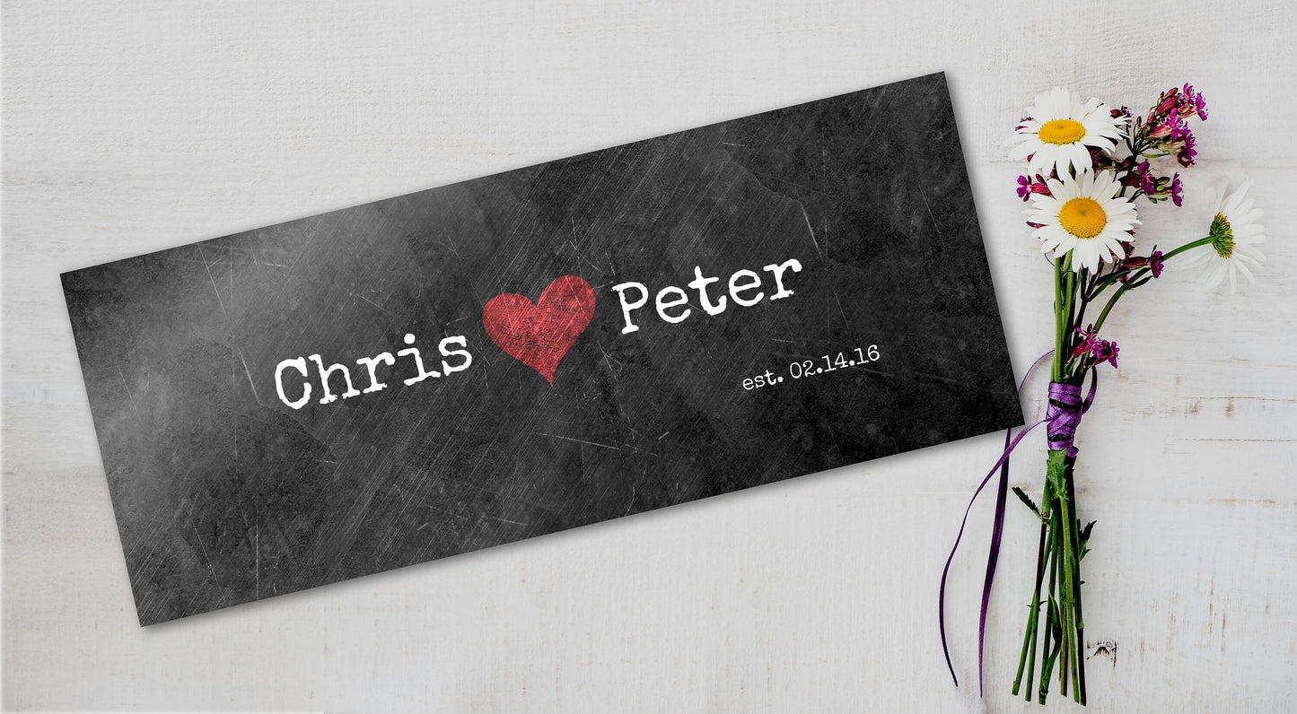 Couples Name Sign, 6 Year Anniversary Gift - HoneycombProverbs - Gifts For The Couple - Name Signs Wall Art