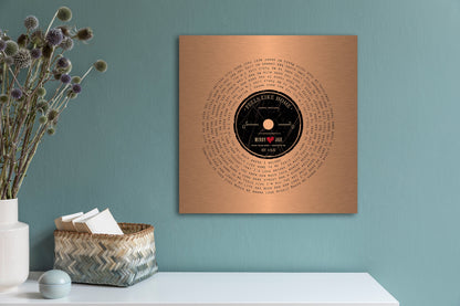 Seven Years Down LP Record Art - HoneycombProverbs - Signs - Copper Anniversary Gifts