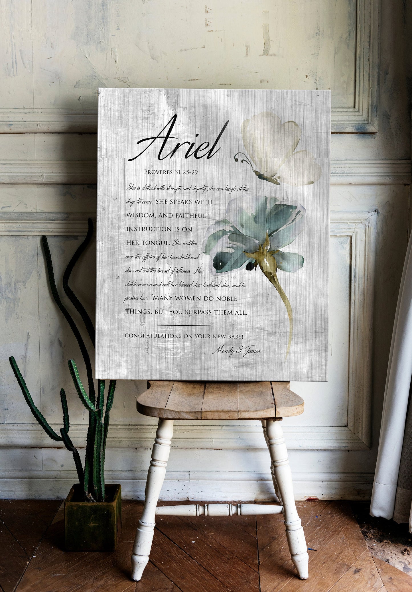 Proverbs 31 Farmhouse Name Sign - HoneycombProverbs - Signs - Tin and Aluminum Gifts